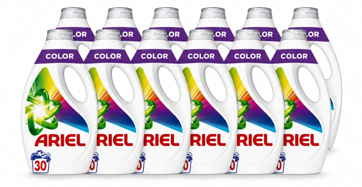 12 x Ariel - Vloeibaar Wasmiddel - Color - 30 Wasbeurten - 1350 ml - Voordeelverpakking - 12 stuks