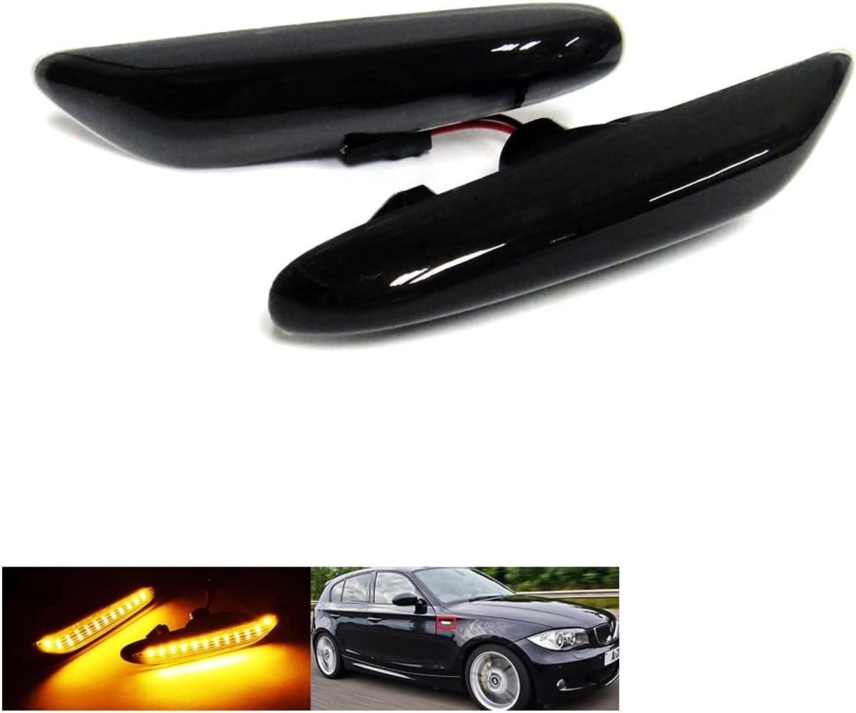 Zwarte LED zijindicator lampen voor BMW 1 3 5 Serie E81 E82 E87 E46 E90 E92 E60 E61 E83 X3 - Markeringslampen en knipperlichten