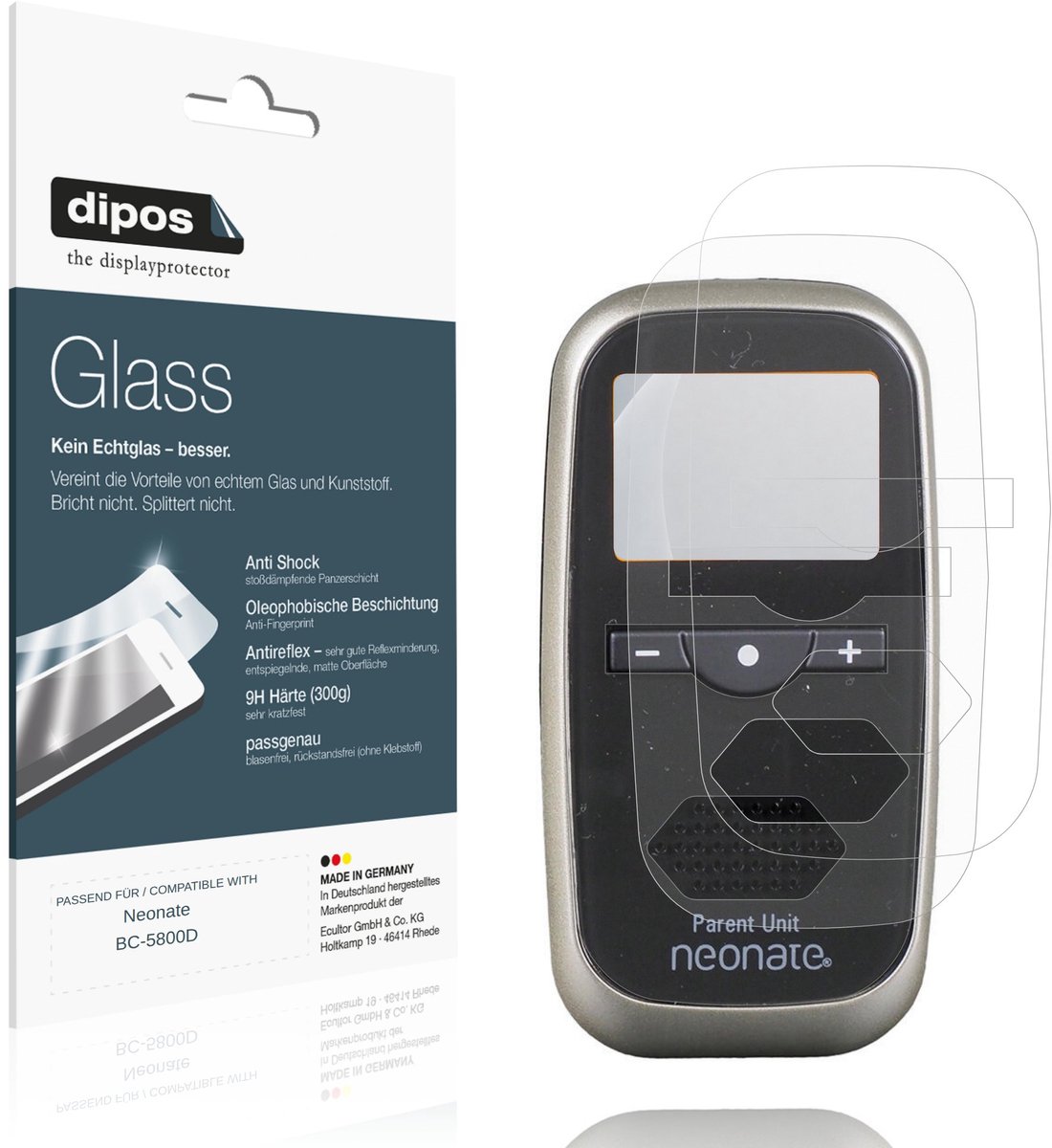 dipos – 2x Matte Pantserfolie geschikt voor Neonate BC-5800D | 9H Screenprotector