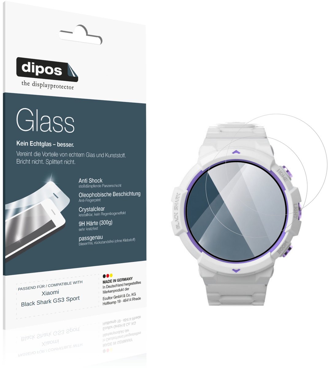 dipos – 2x Pantserfolie geschikt voor Xiaomi Black Shark GS3 Sport | 9H Screenprotector