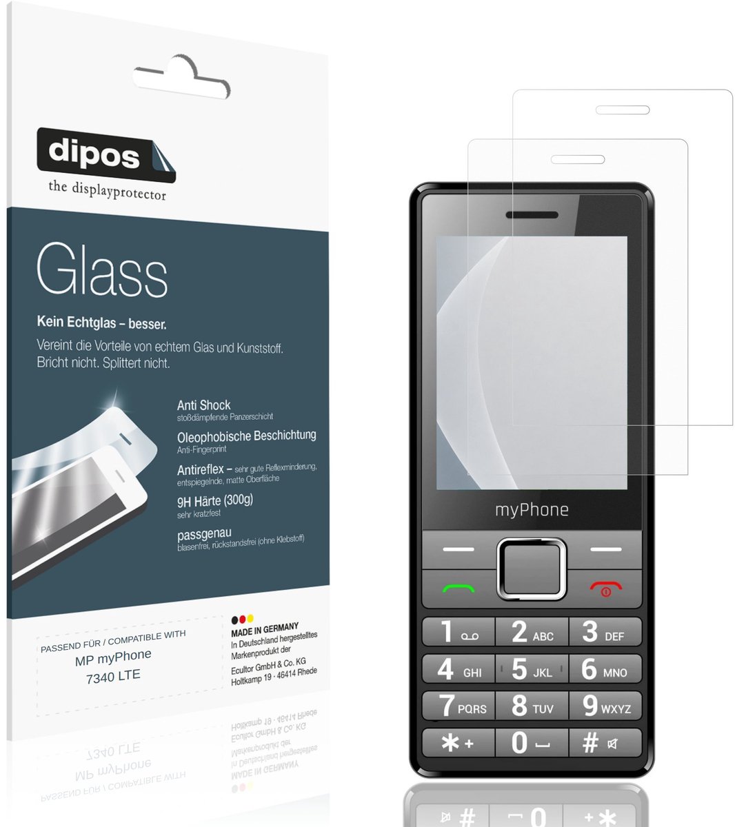 dipos – 2x Matte Pantserfolie geschikt voor MP myPhone 7340 LTE | 9H Screenprotector
