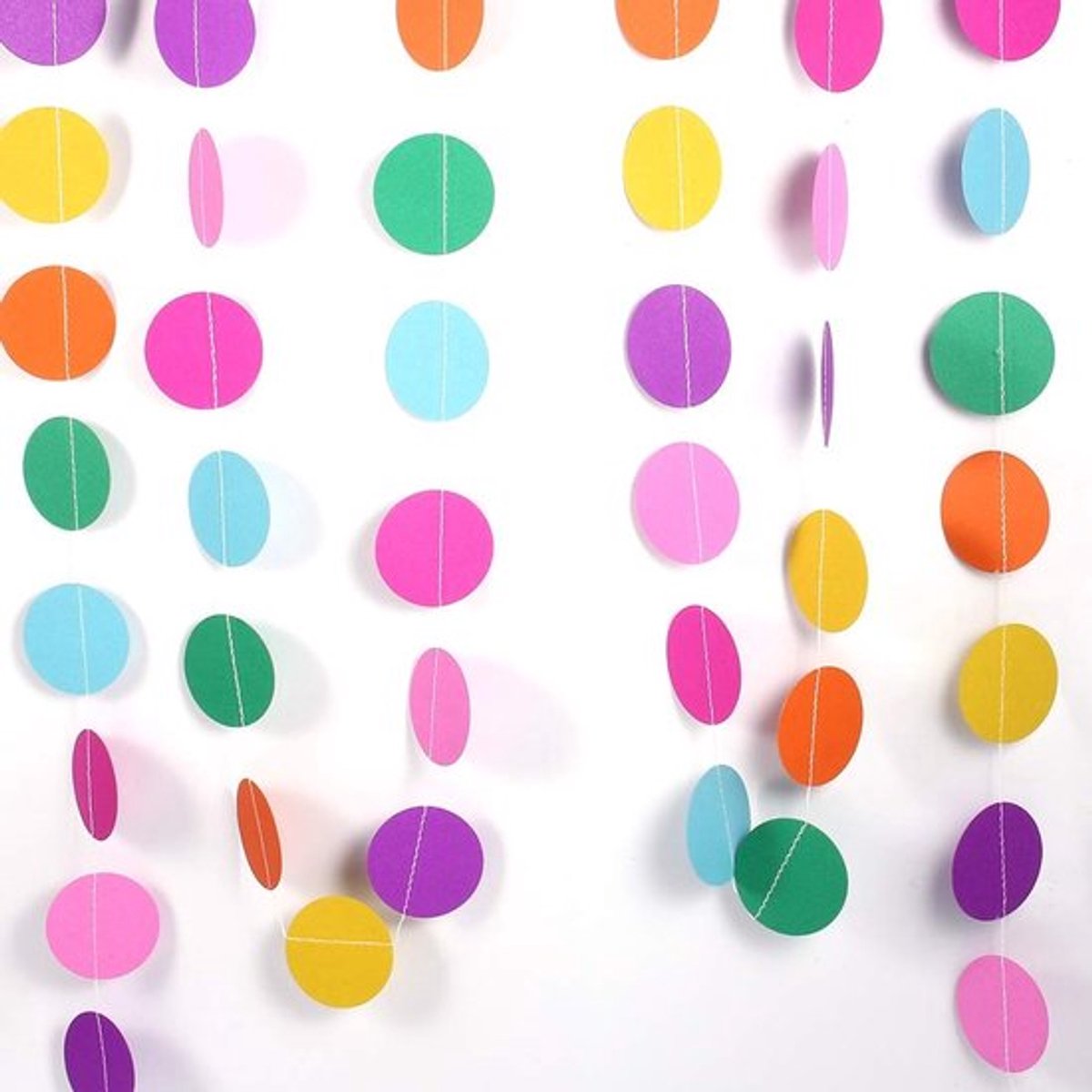 Shopcentral - Hangende Papieren Slingers - Kleurrijke Decoratie - 4 Meter Lang