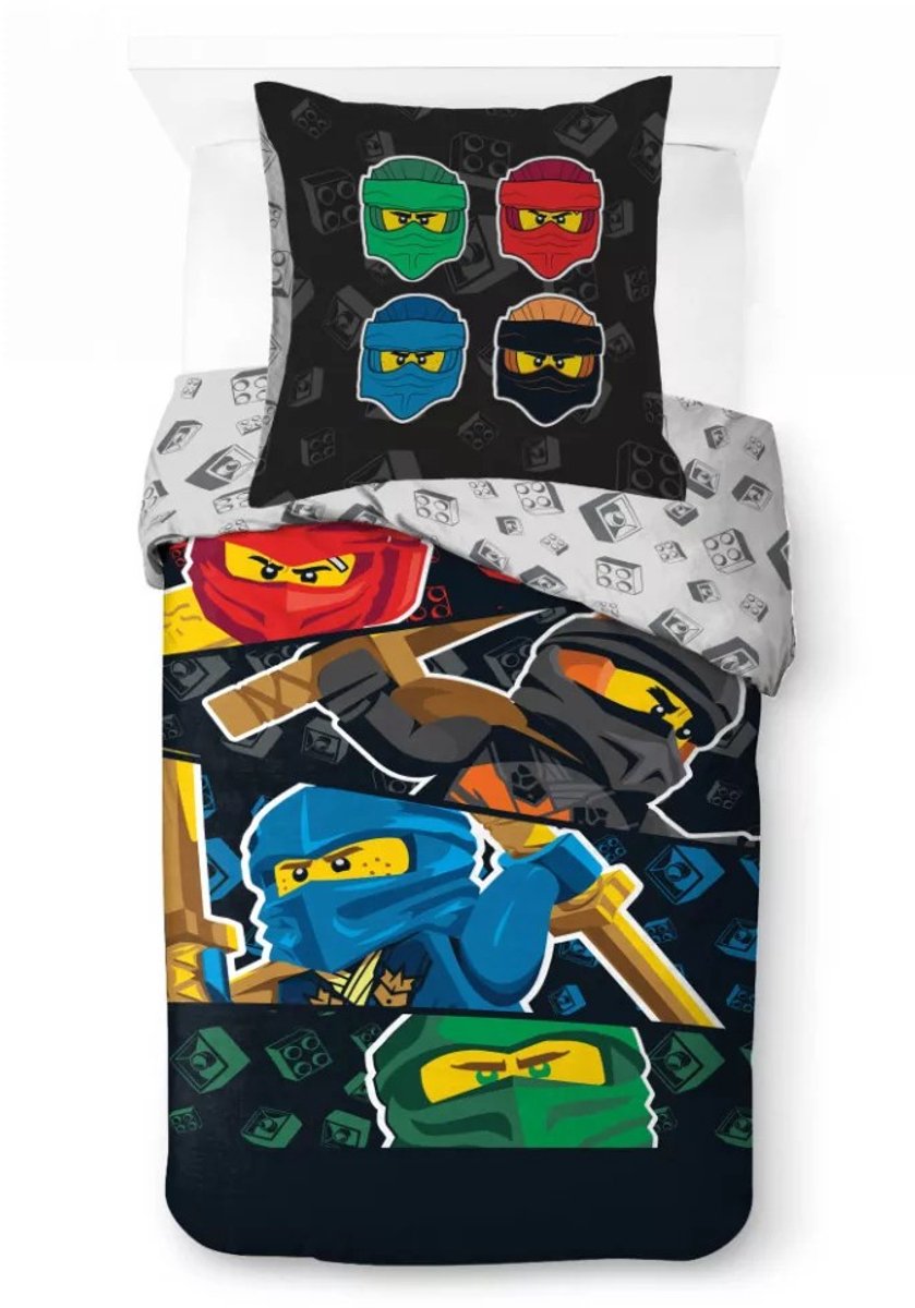 Lego dekbedovertrek Ninjago Four Elements 100 x 135 cm - 40 x 60 cm - katoen
