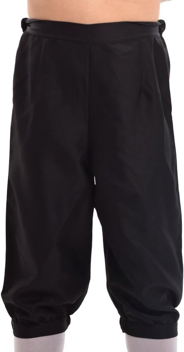Medieval Pirate Broek voor Renaissance Kostuum, Losse Pasvorm, Zwart, XL, Perfect voor Theatrale Optredens en Feesten