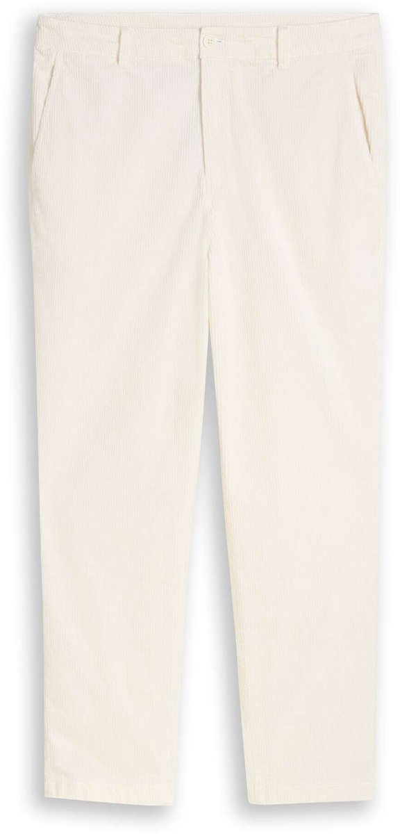 Tom Tailor Denim - Relaxed fit corduroybroek - Maat L - Gardenia White