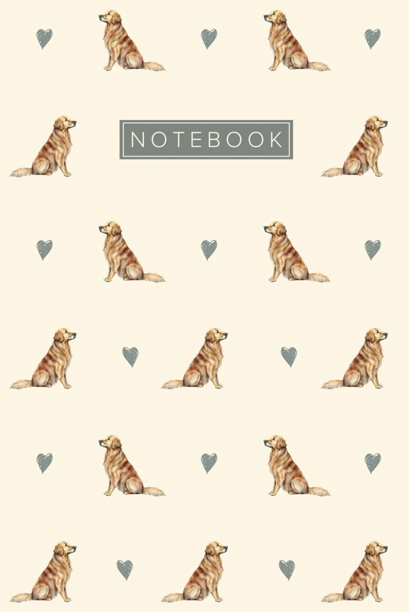 Golden Retriever Notebook: Cute Aesthetic Lined Journal for Golden Retriever Dog Lovers - ShopVlot