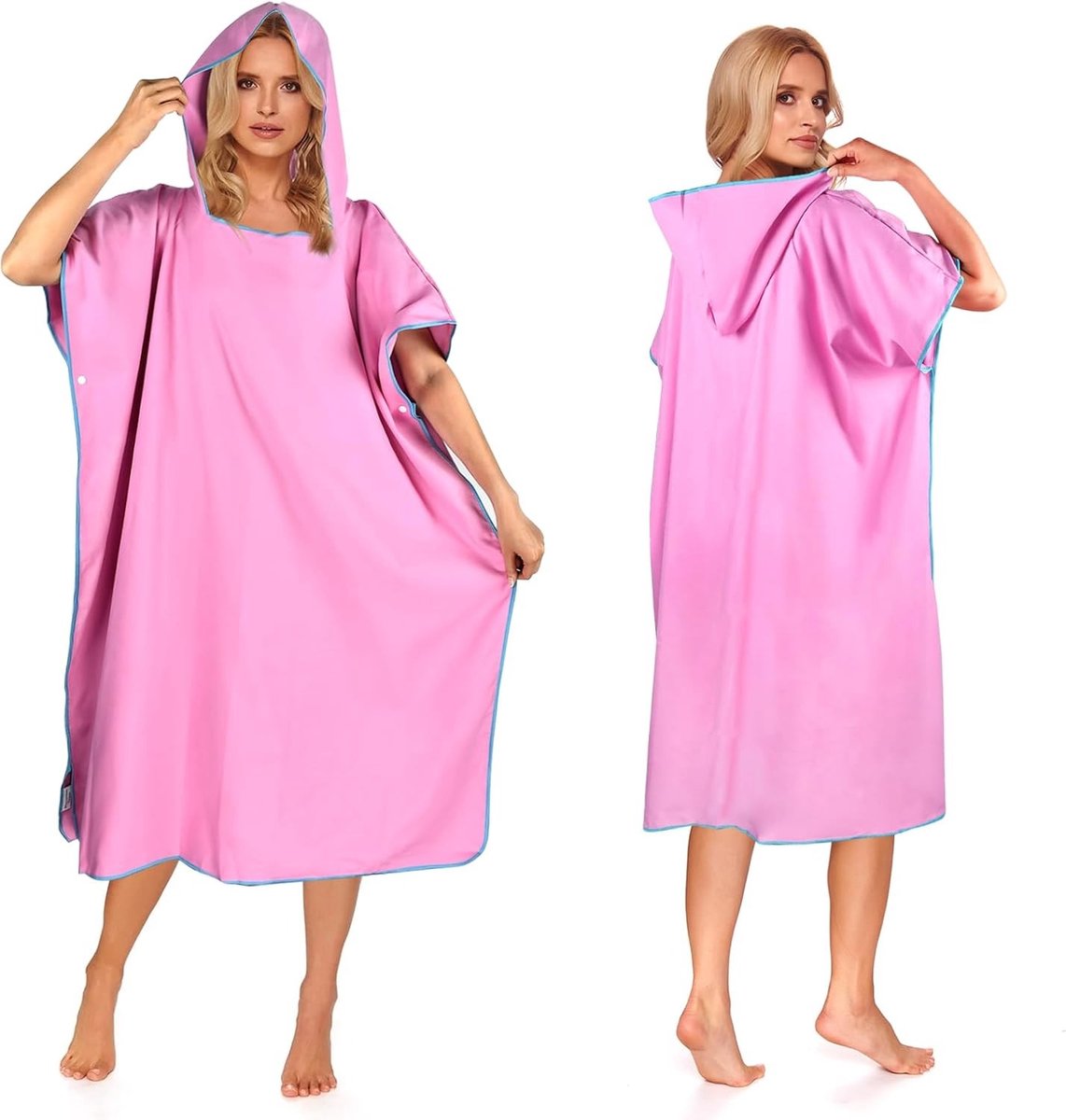 Surf Poncho met Capuchon, Sneldrogend Badjas voor Mannen en Vrouwen, Ideaal voor Zwemmen en Kamperen, Perfect voor Strand en Outdoor Activiteiten
