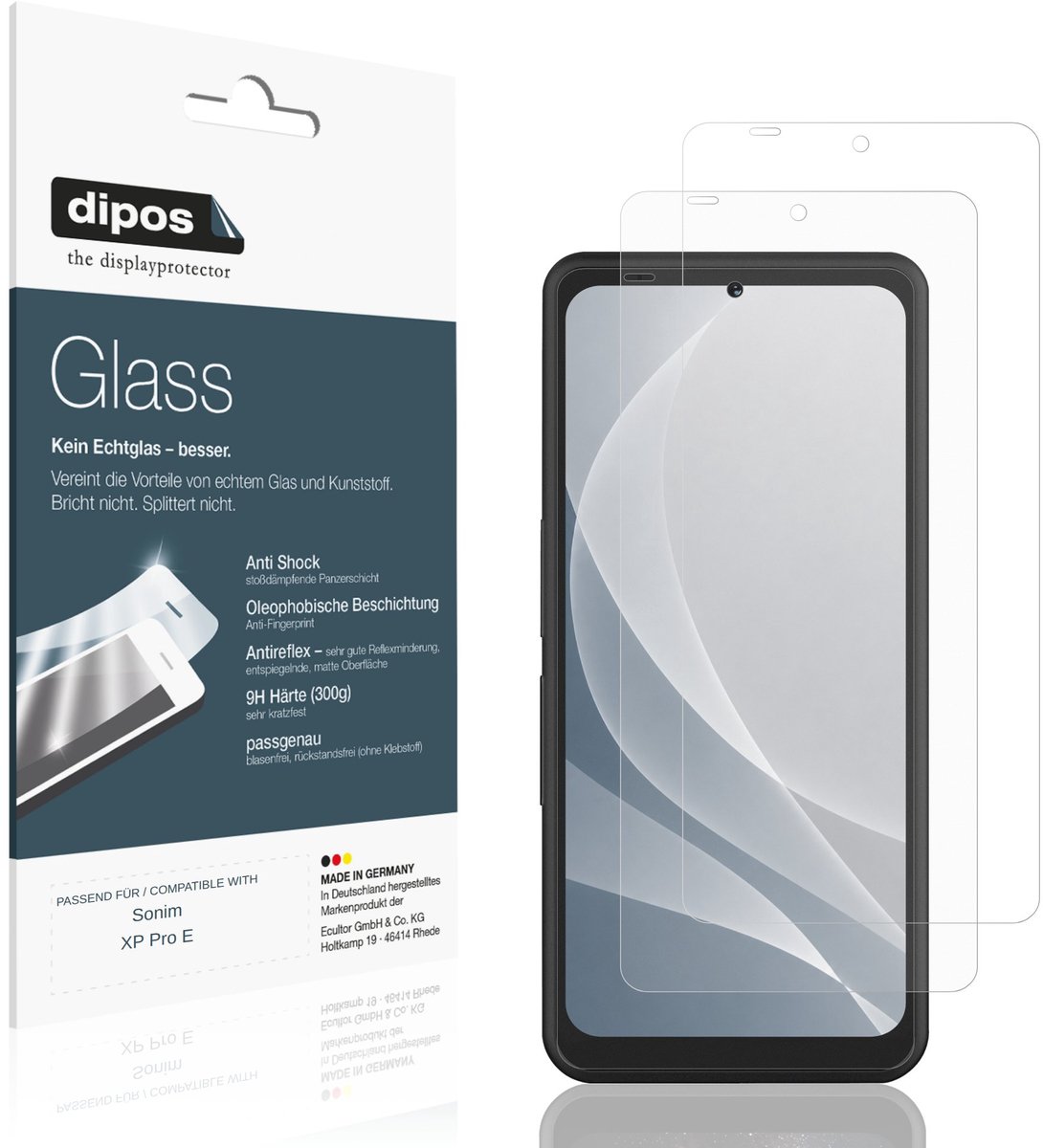 dipos – 2x Matte Pantserfolie geschikt voor Sonim XP Pro E | 9H Screenprotector