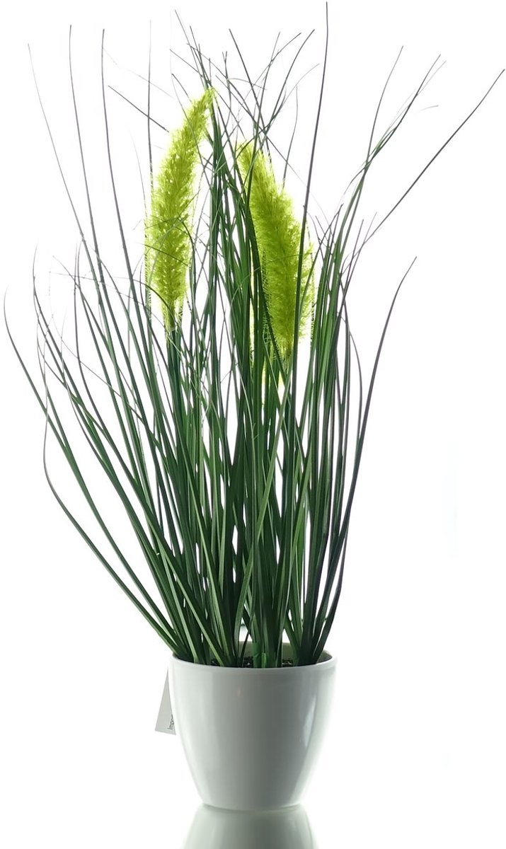 Gasper kunstplant sierpluimgras in pot 37 cm