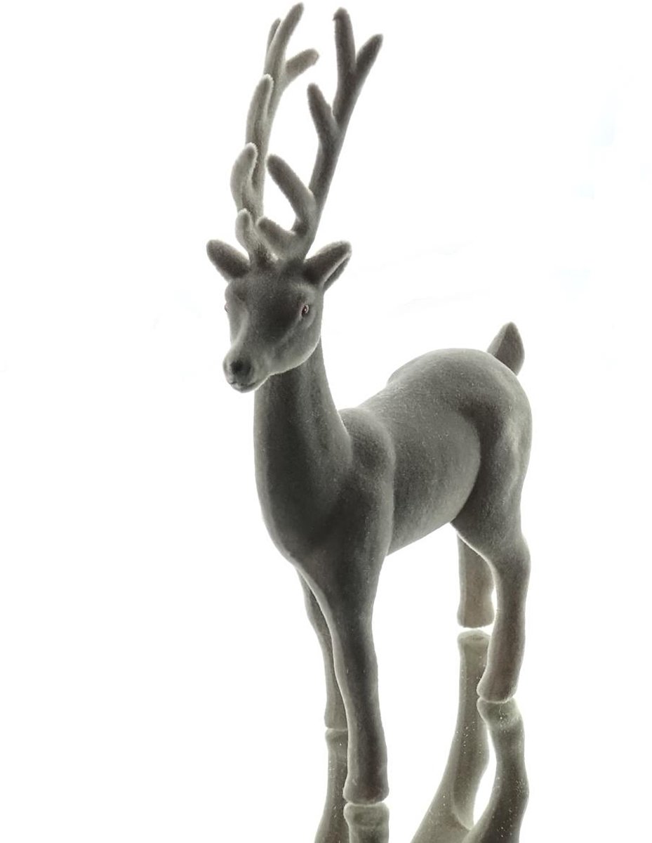 Gasper kerstdecoratie hert bruin geflockt 29 cm