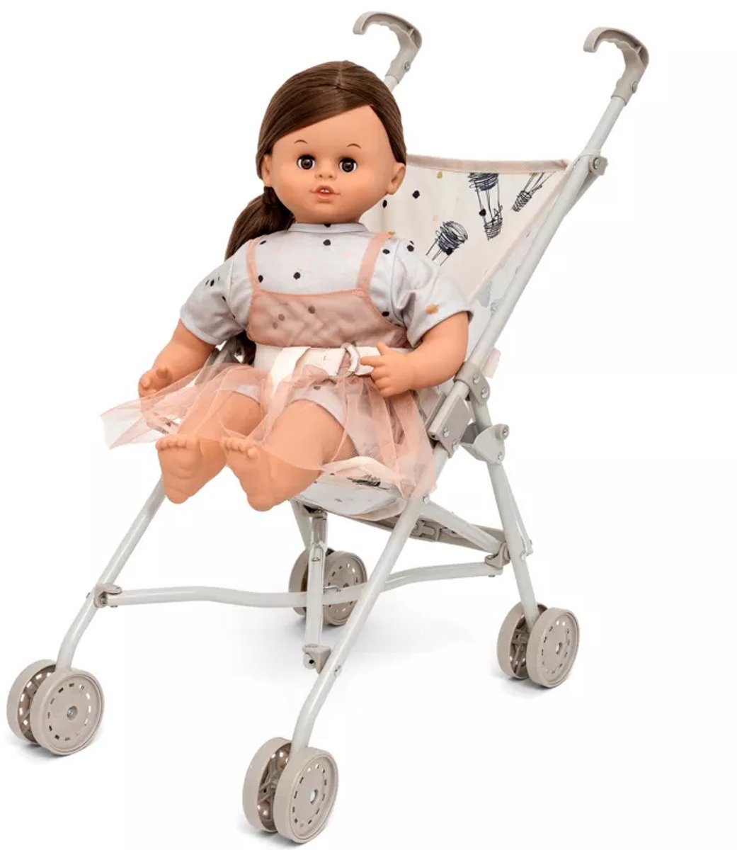 Skrållan Poppenbuggy – Inklapbare Poppenwagen – Voor Poppen tot 45 cm – Vanaf 3 Jaar