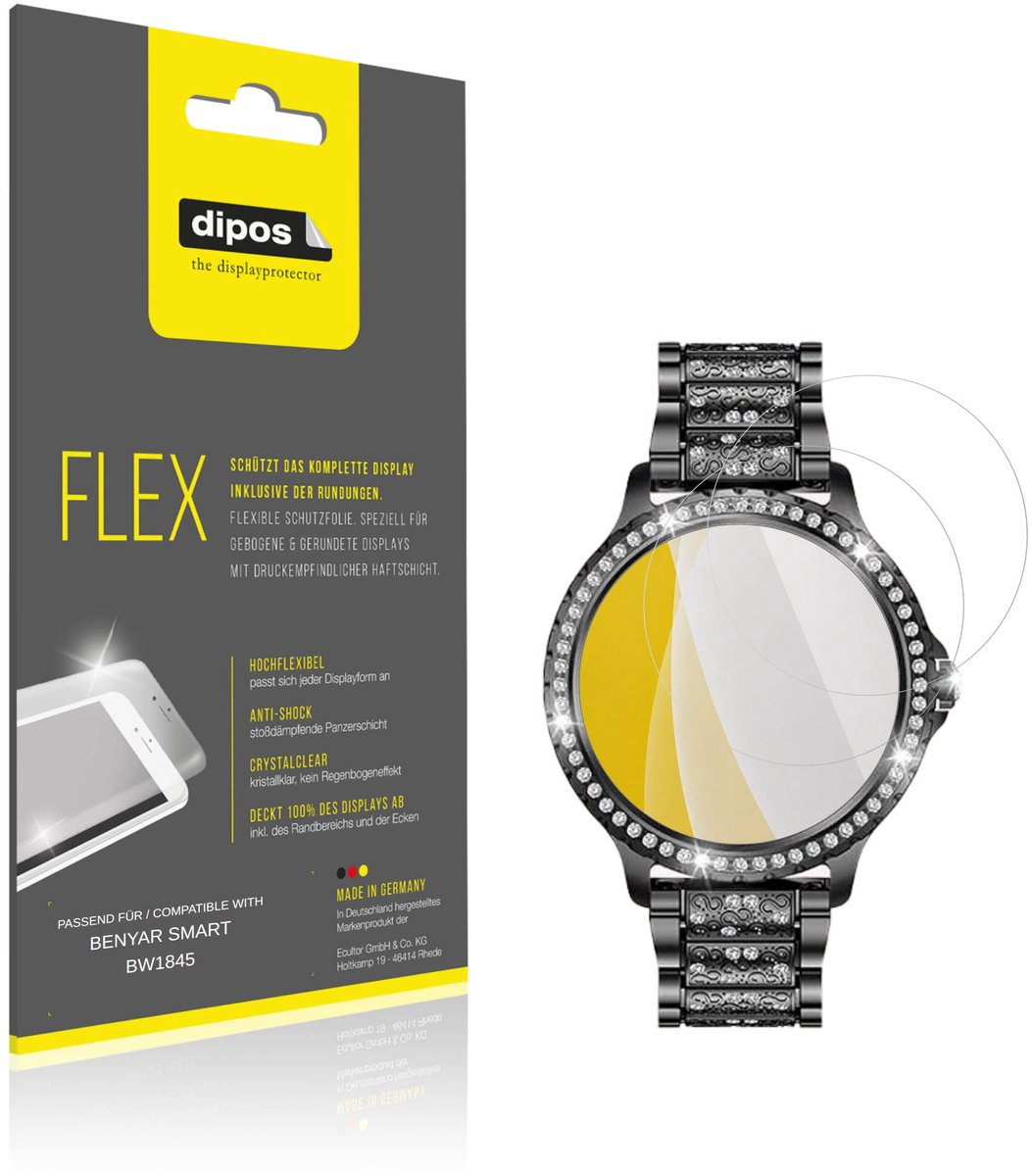 dipos – 2x Beschermfolie geschikt voor BENYAR SMART BW1845 | 3D Full Cover Screenprotector | 100% Passend