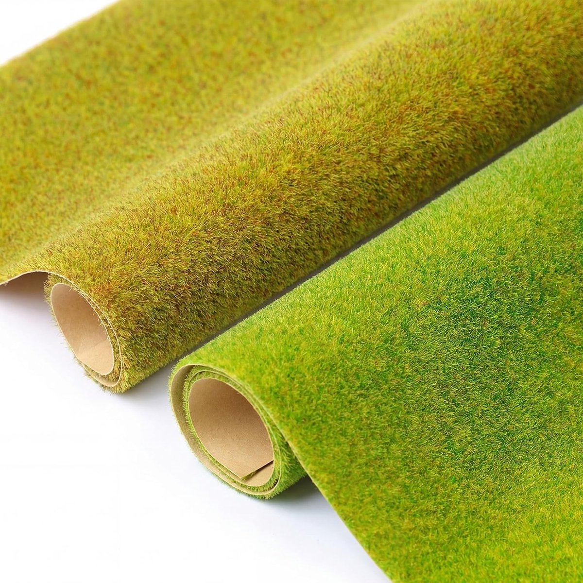 2 Rollen Grasmatte voor Modellbouw 100 x 35 cm, Kunstgras Decor, Modelspoorbaan Gras, Grasmatten voor - ShopVlot