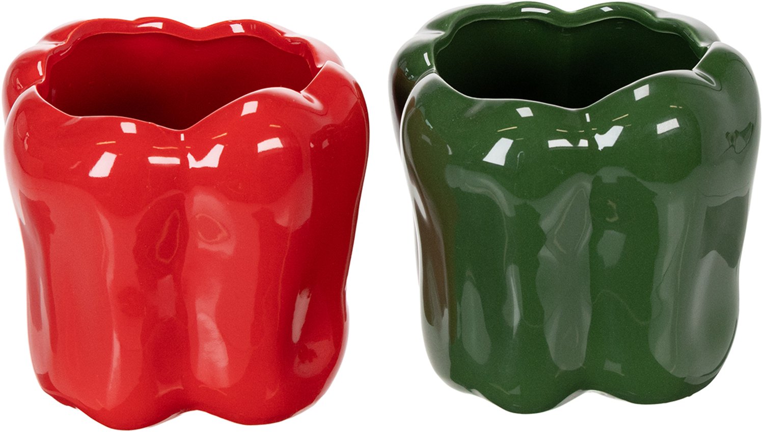 Paprika keramische plantenpot voor een moderne keukeninrichting, gesch