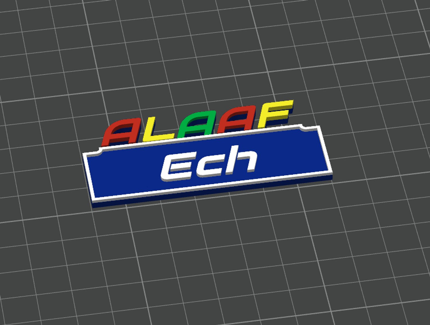 Naamspeldje ALAAF ECH - 70X30X3MM