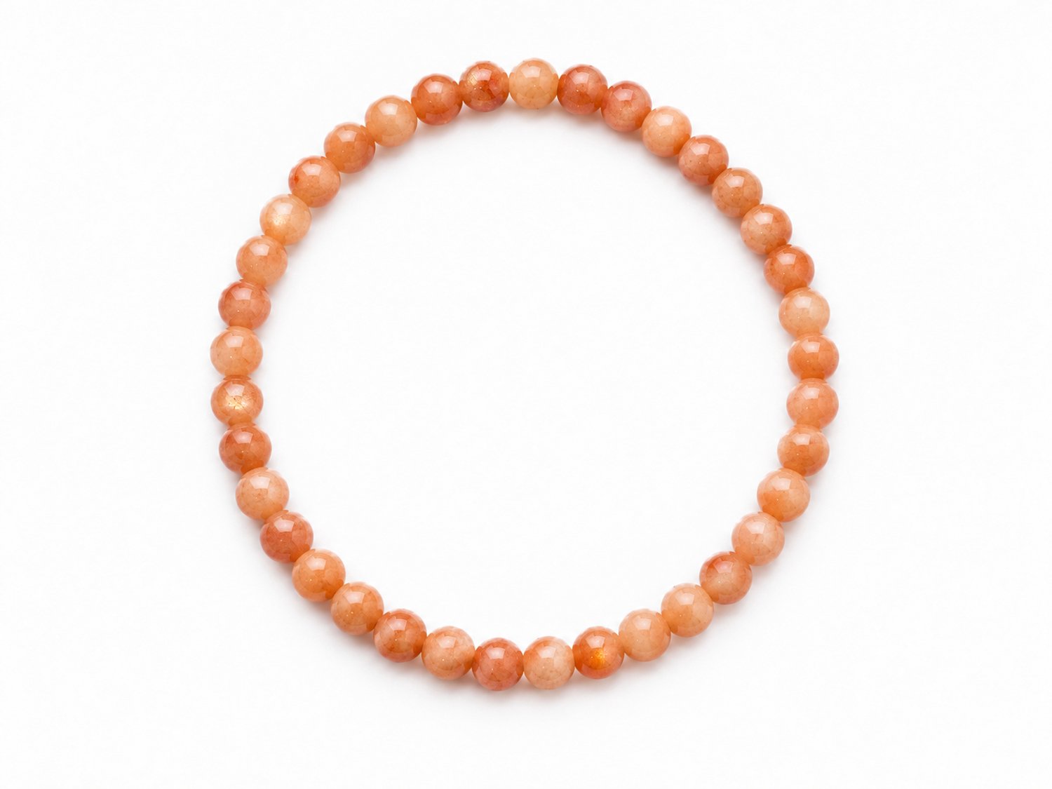 Zonnesteen Armband – 4 mm Kralen – Diameter 17 cm – Elastische Oranje Edelsteenarmband- Armband - Edelsteen armband - Oranje edelsteen armband - Zonnesteen