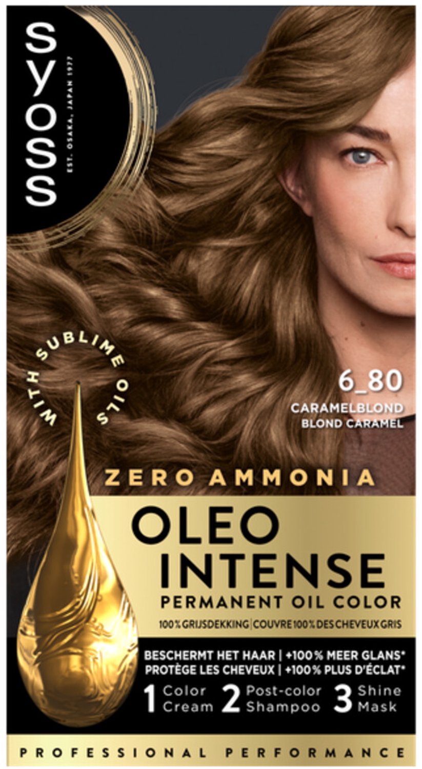 Syoss - Oleo Intense Haarverf 6-80 Caramel Blond - 36 x 1 stuk - Voordeelverpakking