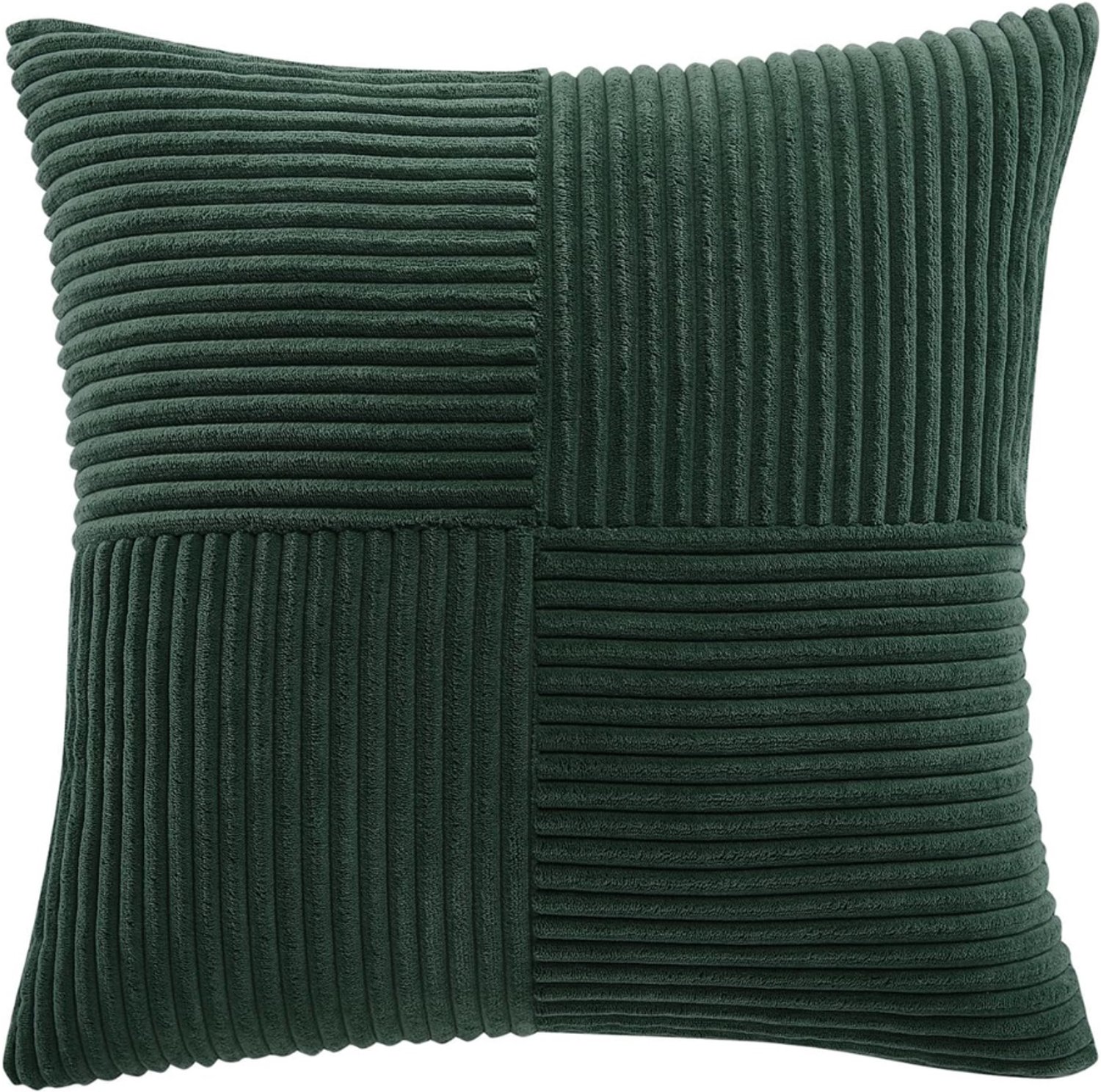 ZRNS® Sierkussen 50x50 cm - Kussenhoes - Kussensloop - Zacht Ribfuwelen Kussen - Groen Donkergroen