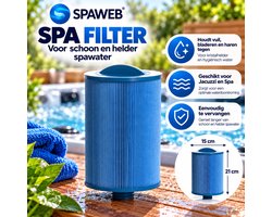 Spa Filter Spaweb (van MN Wellness ) - H21cm*D15cm - Jacuzzi - Bubbelbaden - Whirlpool