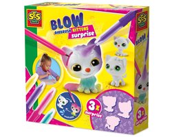 SES Creative Blow Airbrush Pens - Kittens Surprise - Voor Meisjes vanaf 5 Jaar - 3 Katjes - Blaasstiften - Schoencadeautjes Sinterklaas