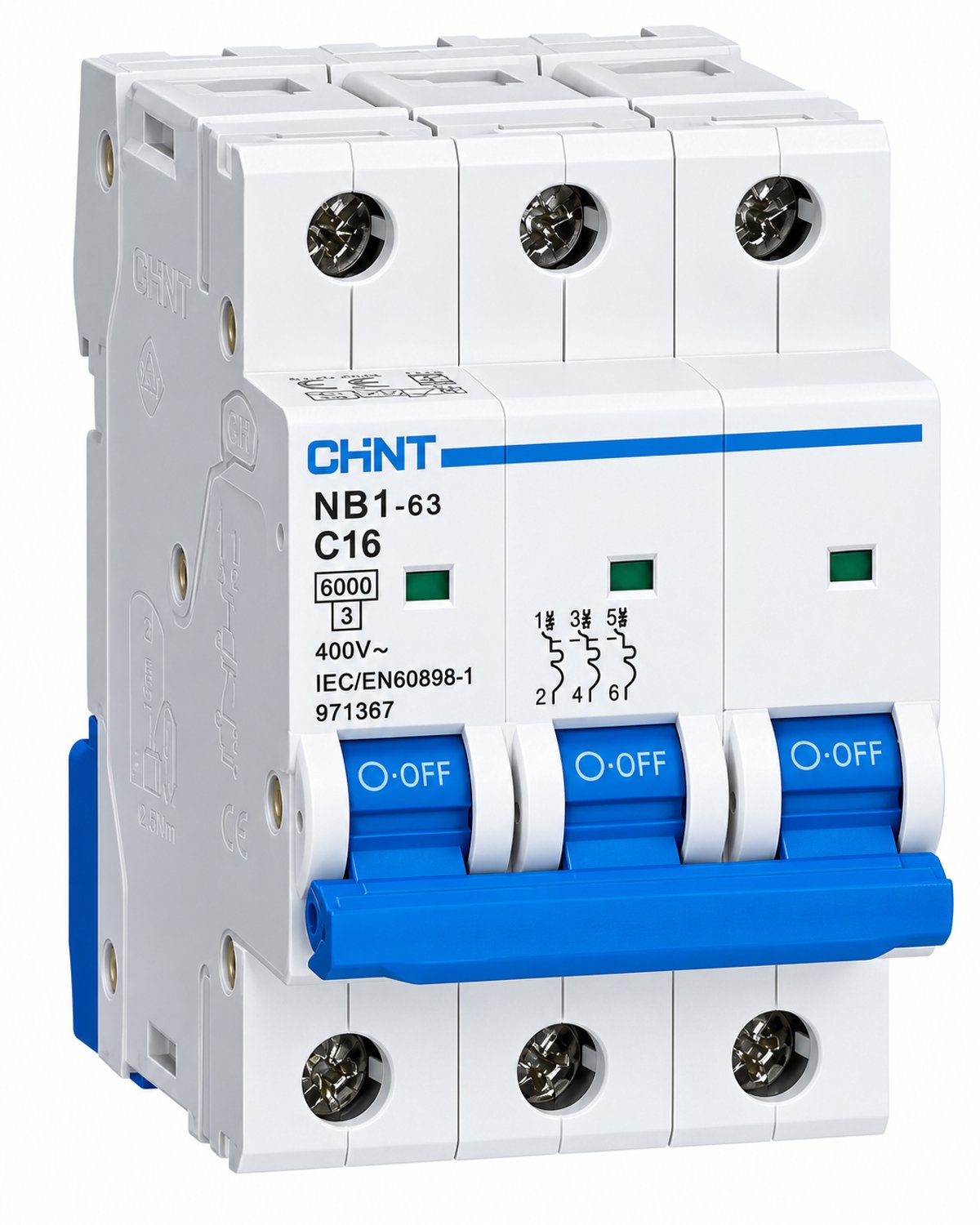 CHINT NB1-63 Installatieautomaat 3P C16 6kA
