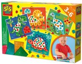 SES Creative Ik Leer Dino's Mozaïeken - 4 Grote Kaarten - Vanaf 3 Jaar - Mozaïek Kinderen - Schoencadeautjes Sinterklaas