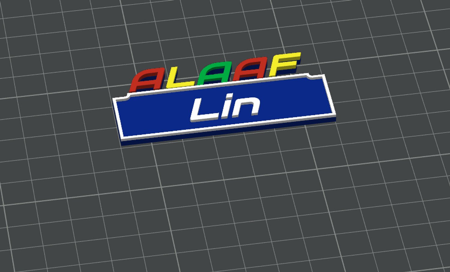 Naamspeldje ALAAF LIN - 70x30X3MM