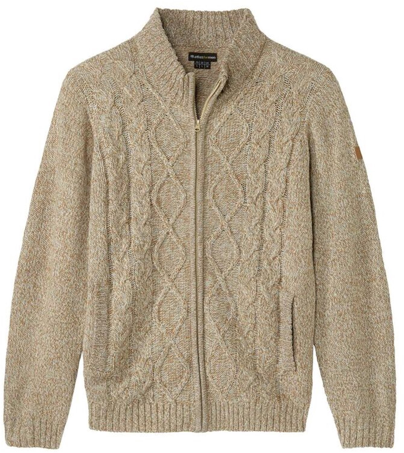 ATLAS FOR MEN - Gebreid vest met ritssluiting - Heren - Verkrijgbaar in grote maten - 5XL