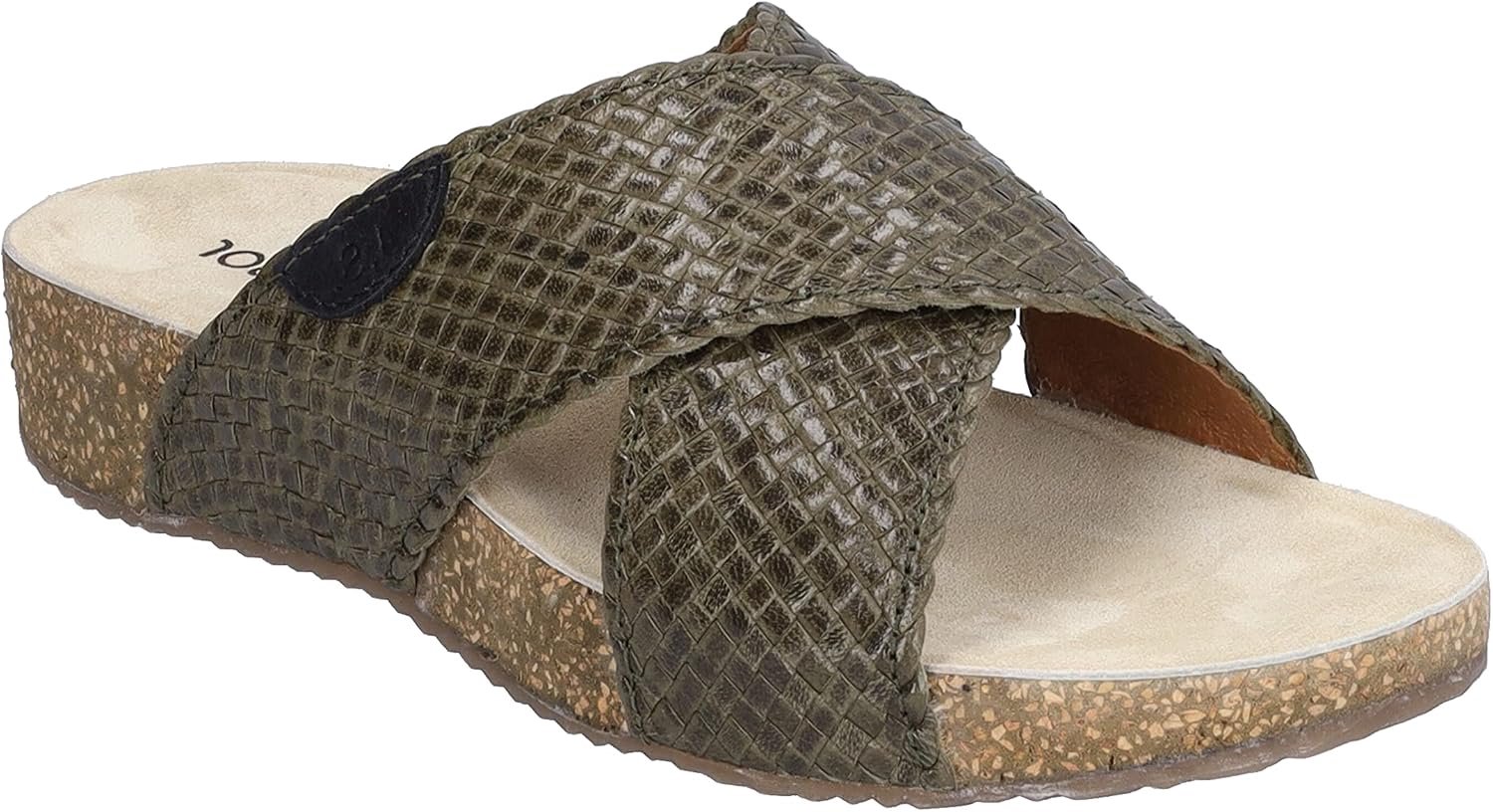 Josef Seibel Tonga 70 Dames Sandalen Leer Olijfgroen
