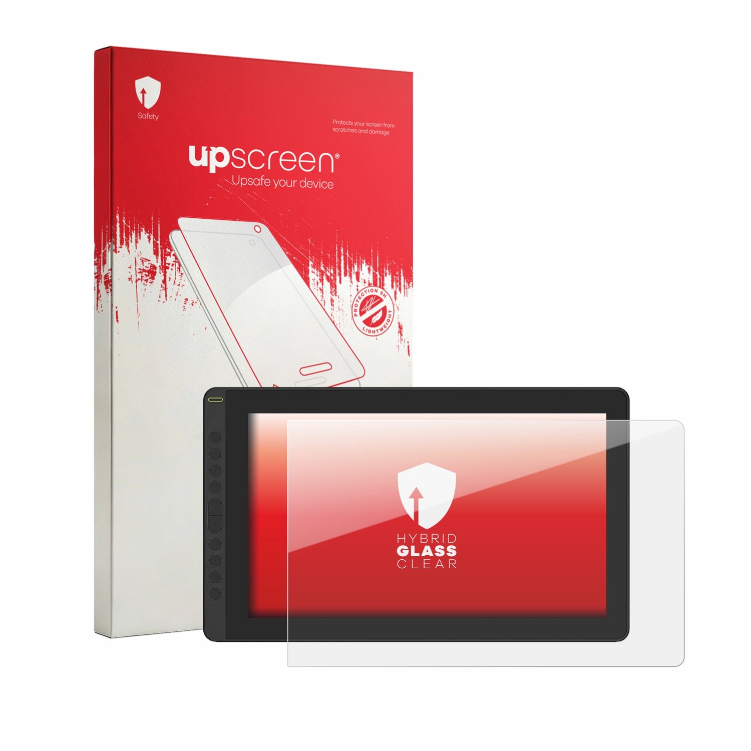 upscreen - Screenprotector voor Huion Kamvas 16 2021 - Folie Beschermfolie Beschermglas transparant