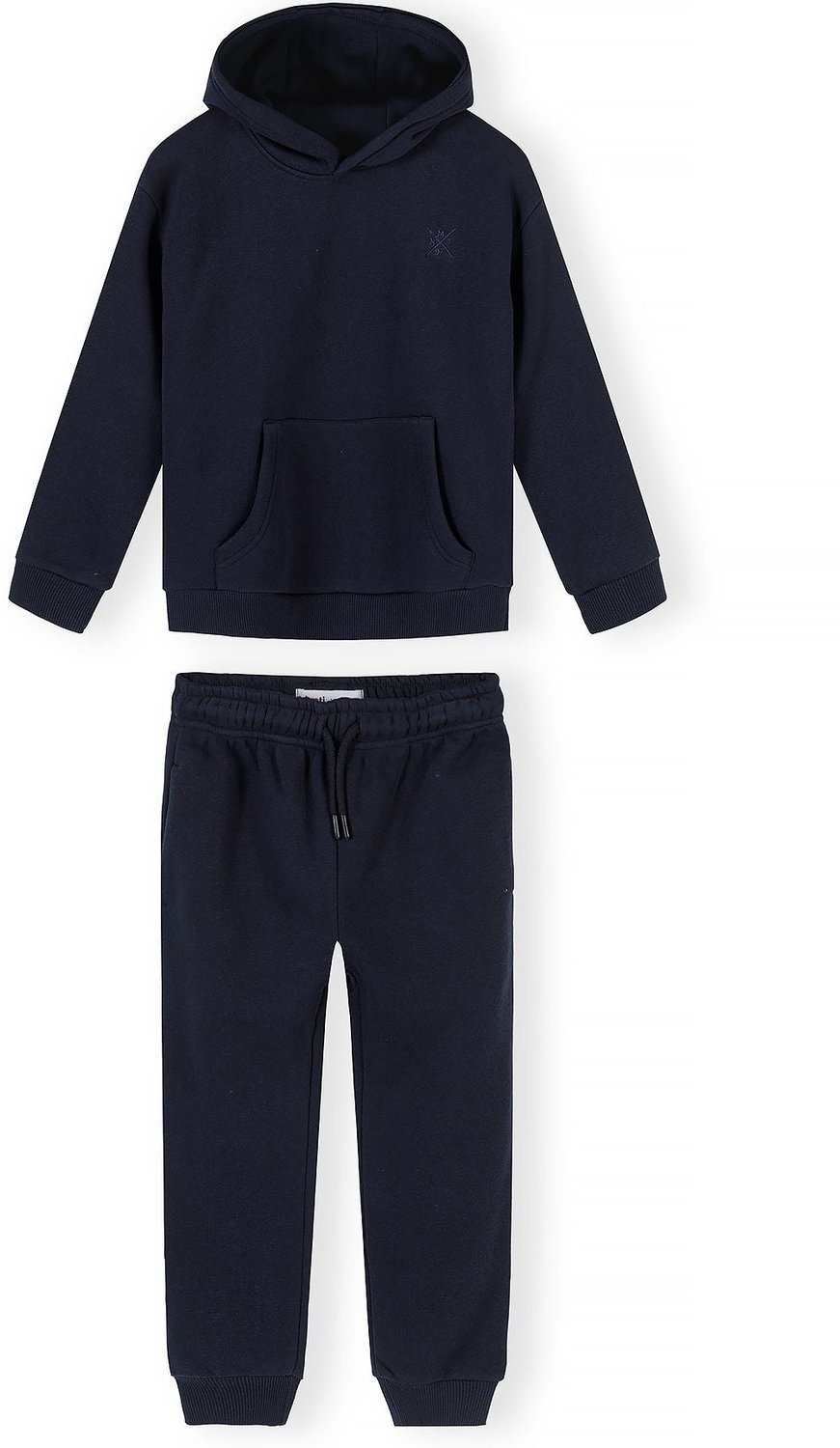 Minoti trainingspak jongens – hoodie met borduursel – smalle broek – marineblauw