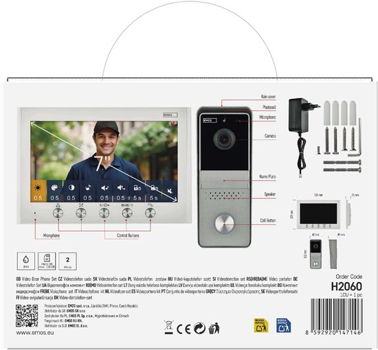 EMOS EM-04Z 2WIRE videofoonset voor thuisgebruik, H2060 — afbeelding 5