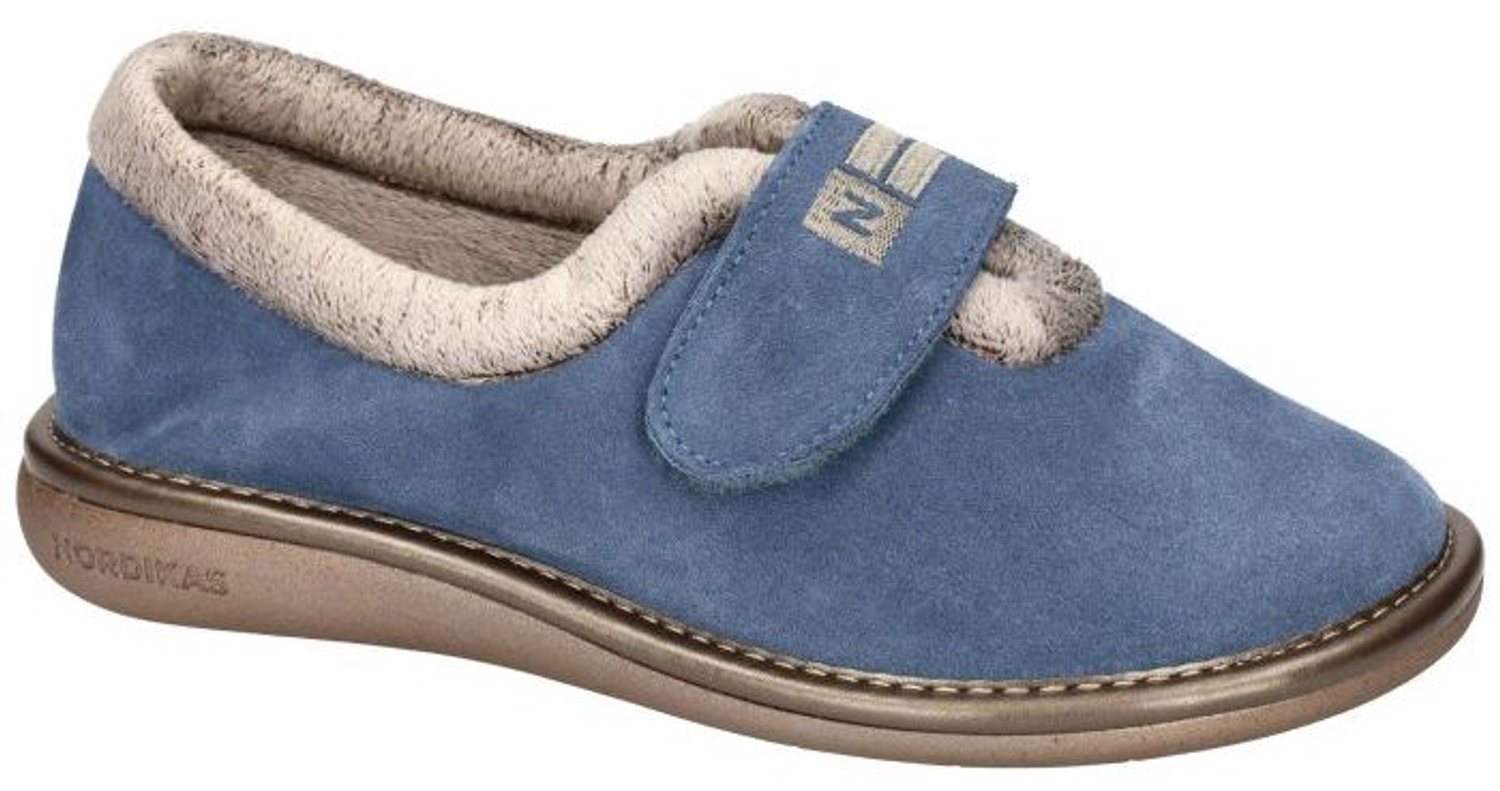Nordikas -Dames - blauw - pantoffels - maat 40