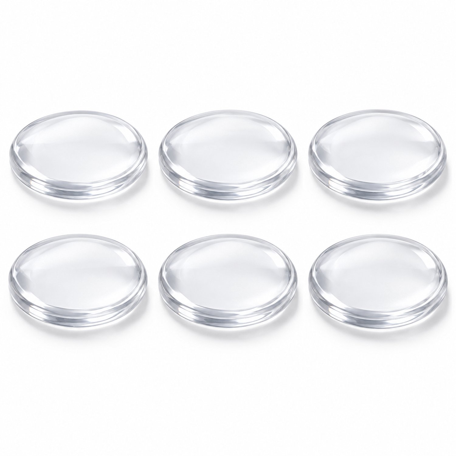 Deurstoppers Zelfklevend Transparant - 6 Stuks - Stootdoppen voor Muur - Ø 4 × 0,8 cm