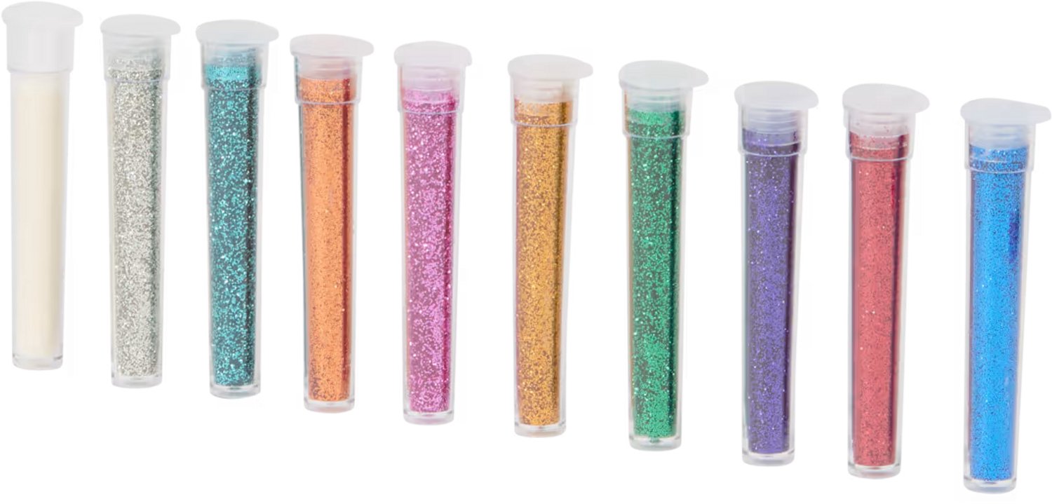 Knutsel Hobby Glitters Biologisch Afbreekbaar - 10 Kleuren - glitter poeder - glitters knutsel