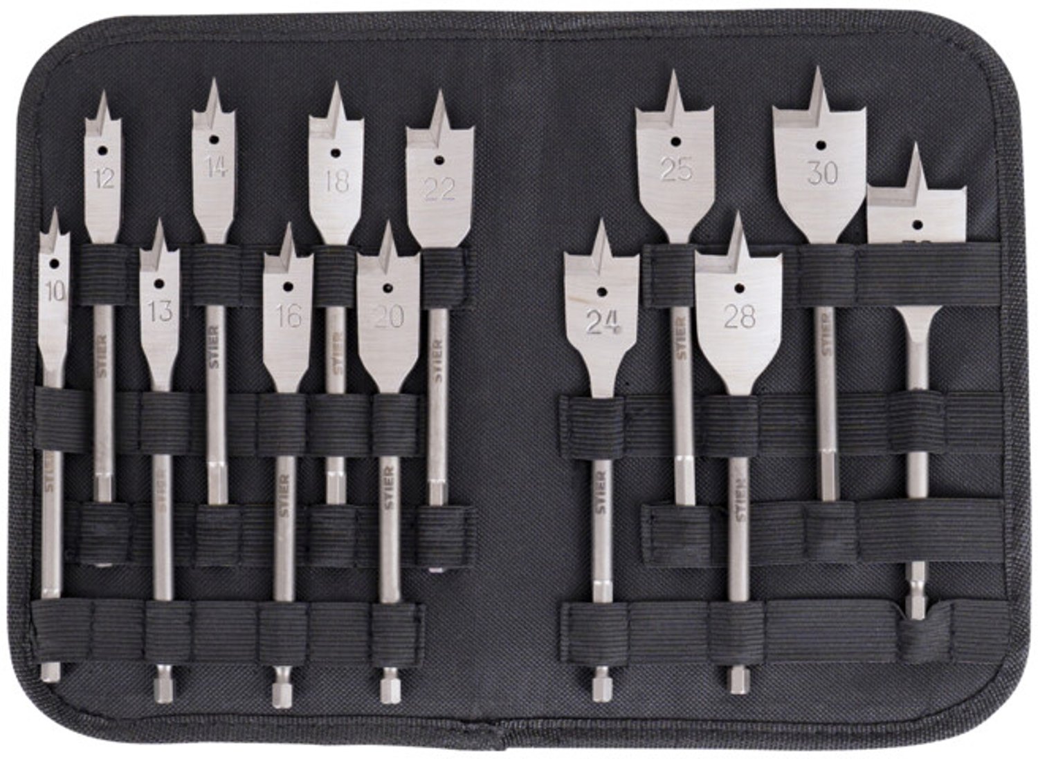 STIER Set vlakfreesboren 10 - 32 mm 1/4"