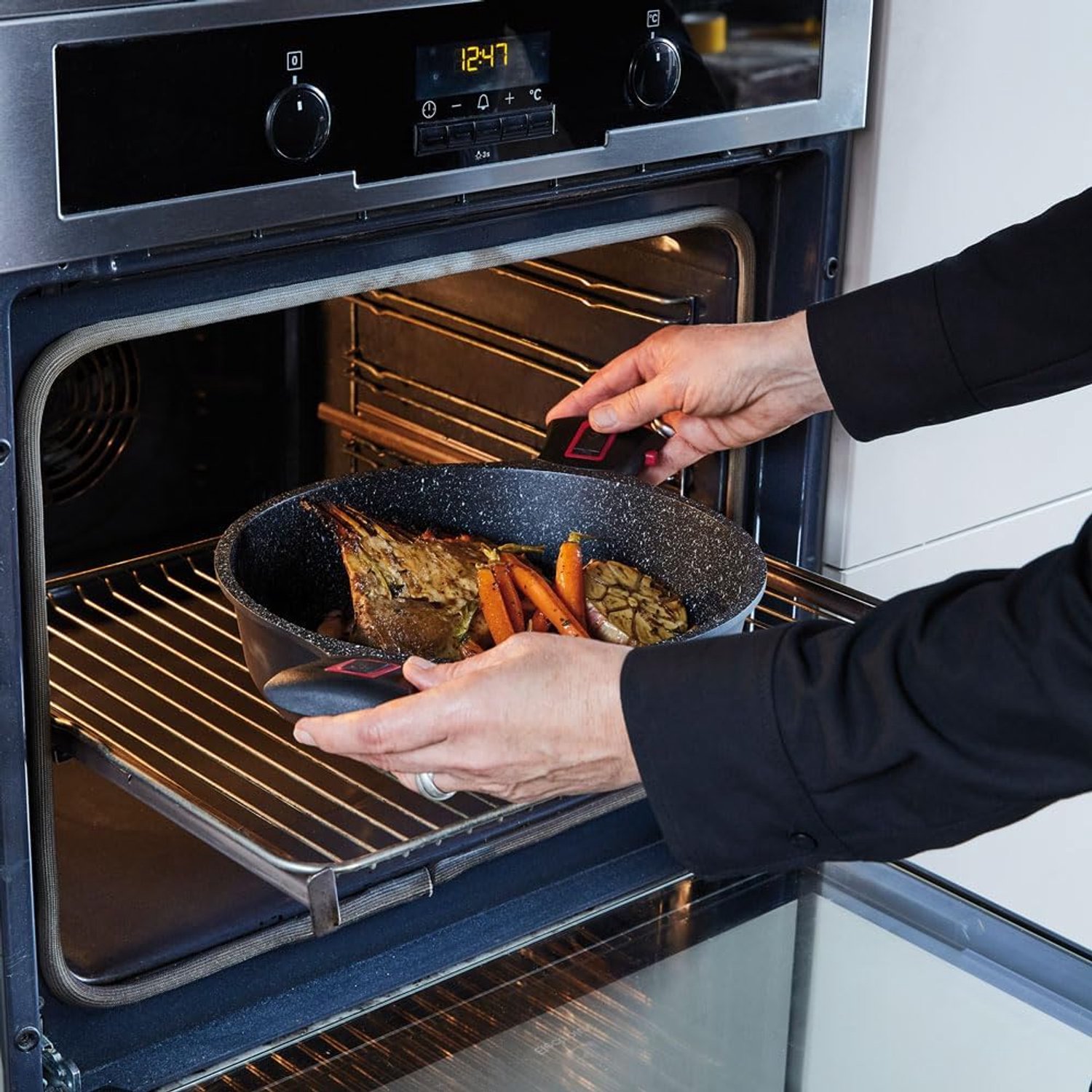 Baumalu Granit Pro Koekenpan 24cm met Afneembare Handgreep