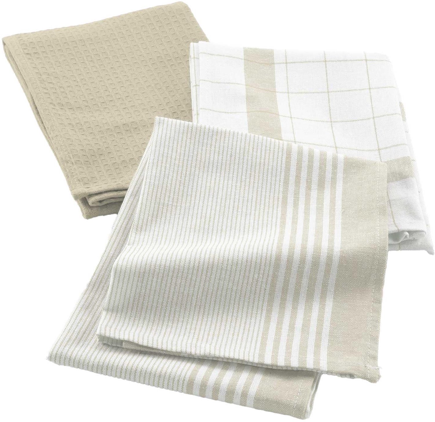 Famanu – Theedoeken set van 3 (50 x 70 cm), honingraat geweven katoen