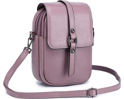 FANDARE Leren Schoudertas Dames - Compact & Stijlvol - Paars