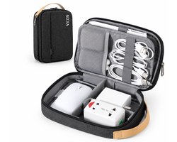 Vicon Kabel Organiser Tas met Draaghendel - Waterafstotende Elektronica Organizer - Kabeltas voor Kabels en Accessoires - Small - Donkergrijs