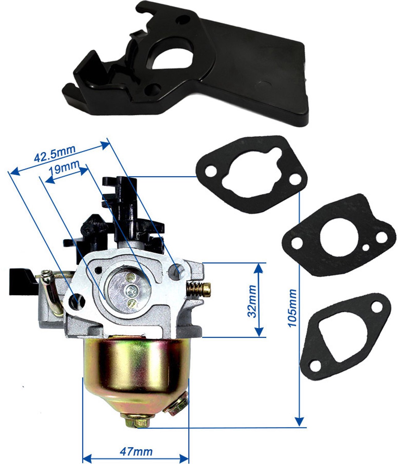 carburateur voor Honda GX 120, GX 140 (GX120, GX140), LONCIN, LIFAN en KIPOR-motoren