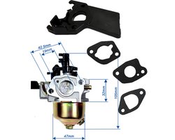 carburateur voor Honda GX 120, GX 140 (GX120, GX140), LONCIN, LIFAN en KIPOR-motoren