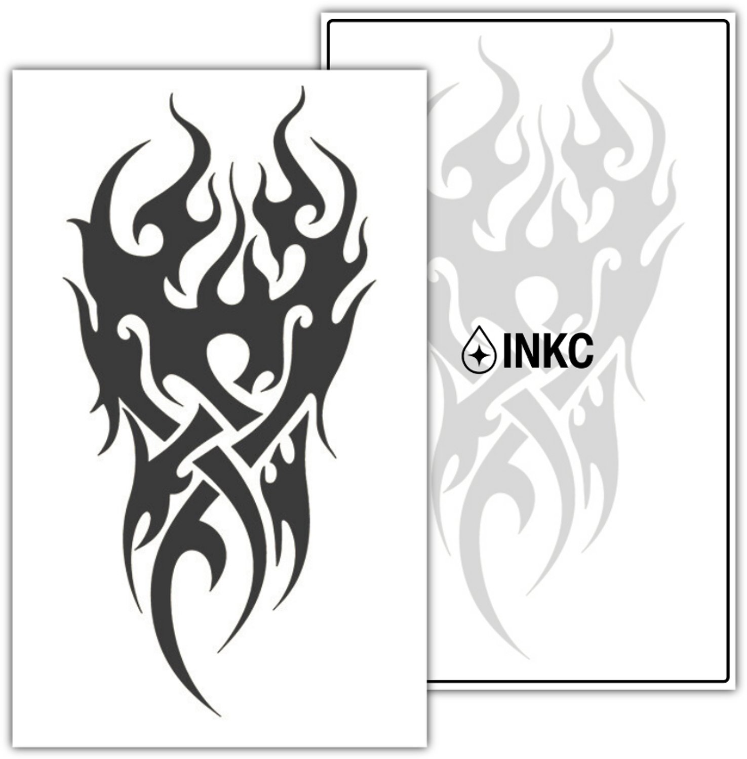 INKC - Tijdelijke Tattoo - Tribal - Nep Tattoo - Plak Tattoos - Blijft tot 2 weken - 11 x 18cm