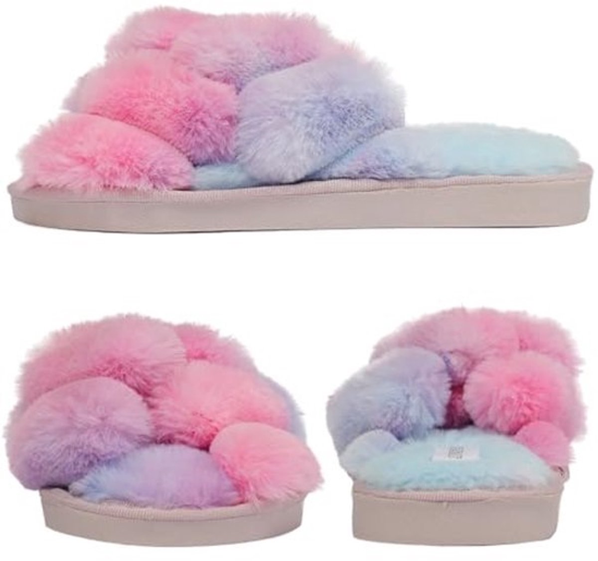 Warme Pluche Pantoffels voor Dames met Open Teen - Comfortabele Instap Slippers voor de Winter — cadeau in Mode & Accessoires - foto 3