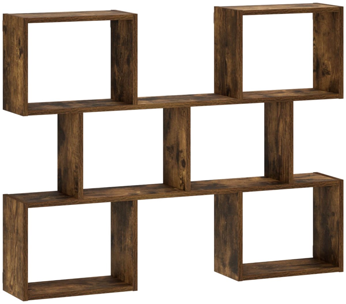 vidaXL Wandplank - Gerookt - eiken - 103 - x - 17 - x - 80 - cm - Bewerkt - hout