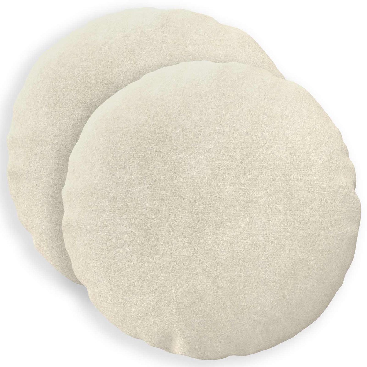 vidaXL Dekenkussen - 2 - st - HEERLEN - Crèmekleurig - Diam. - 30 - cm