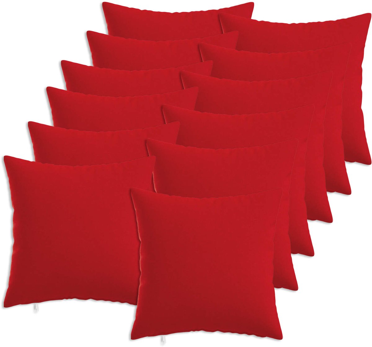 vidaXL Dekenkussen - 12 - st - HEERLEN - Rood - 40 - x - 40 - cm - Stof