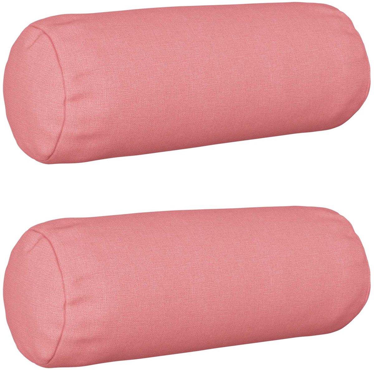 vidaXL Dekenkussen - 2 - st - HEERLEN - Roze - Diam. - 15 - x - 40 - cm - Stof