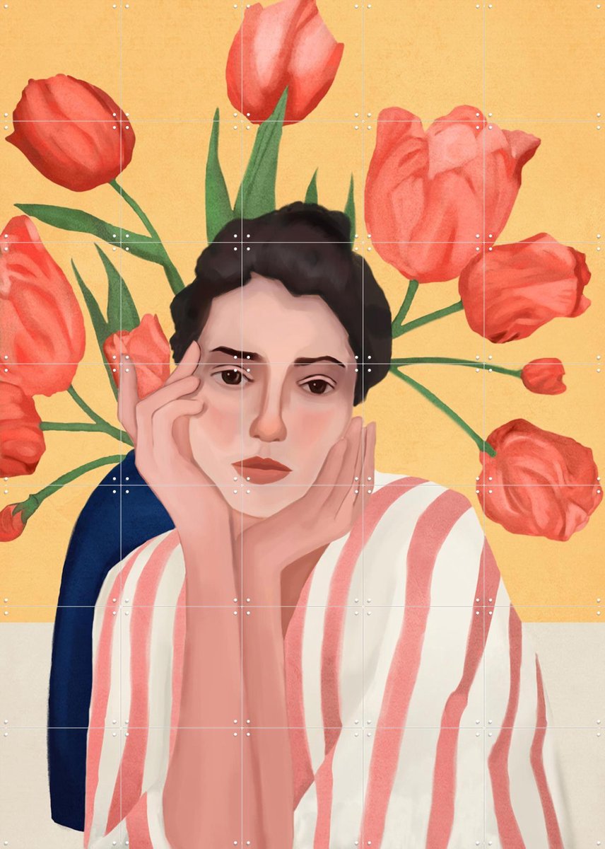 IXXI She Is The Spring, Branka Kodžoman - 100 x 140 cm - Gratis ophangtool - Grote wanddecoratie en posters - Illustraties, Digitale Kunst