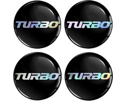 4 x 70mm 3D Gel Stickers for Hubcaps Wheel Hub Cover Wheel Sticker Caps Stickers Car Tuning Emblem Hologram Turbo A - ShopVlot